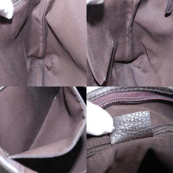 GUCCI GG Canvas Abbey Shoulder Bag Outlet Dark Brown Silver - Picture 12 of 12